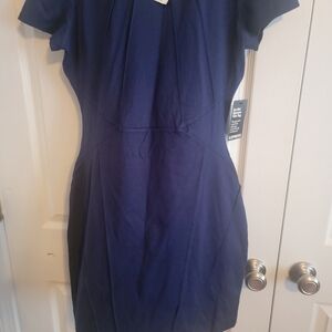 NWT Express women 12 cotton/spandex mini dress sculpting & back zipper detail